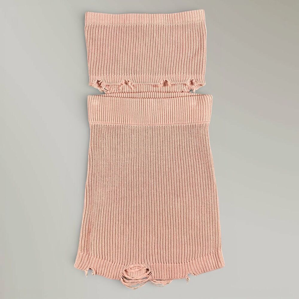 SER.O.YA Lola Dress Pink Ribbed Sweater Cintz Rose Bodycon Size Small NWT
